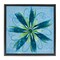 Stupell Industries Blue & Green Abstract Flower Floating Frame Design by Liz Jardine